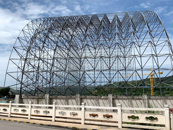 潍坊山寨矿储煤棚网架